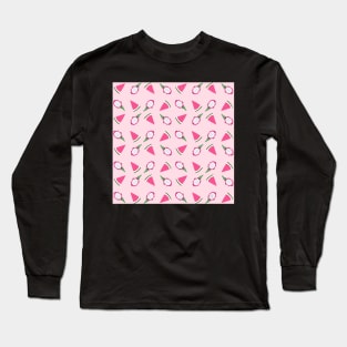 Summer Pink Watermelon and Dragon Fruits Pattern Long Sleeve T-Shirt